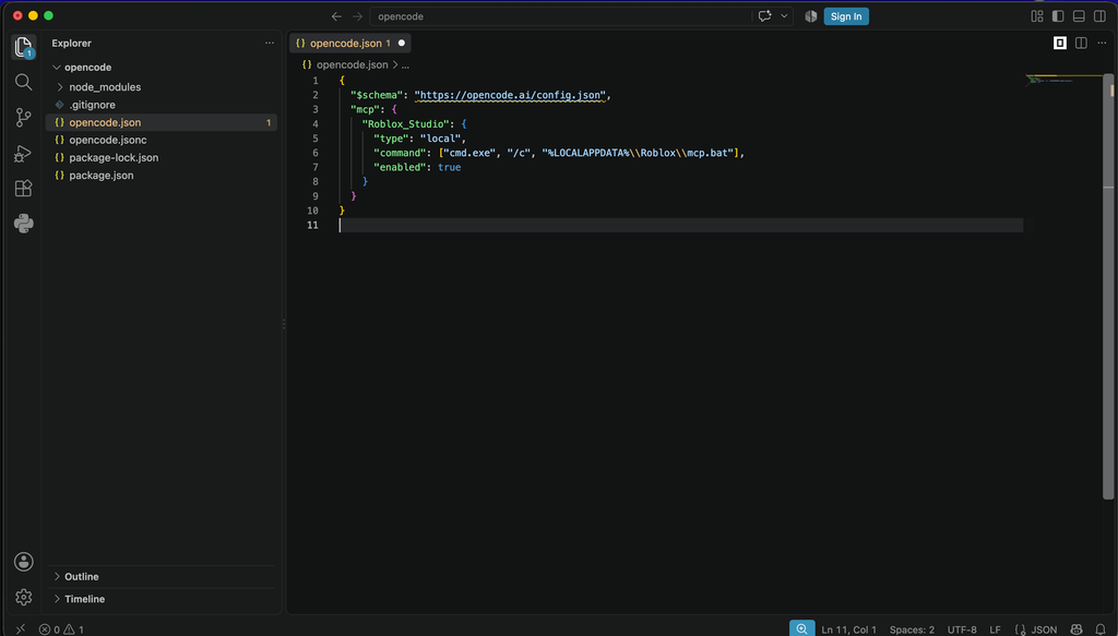 windows opencode config file