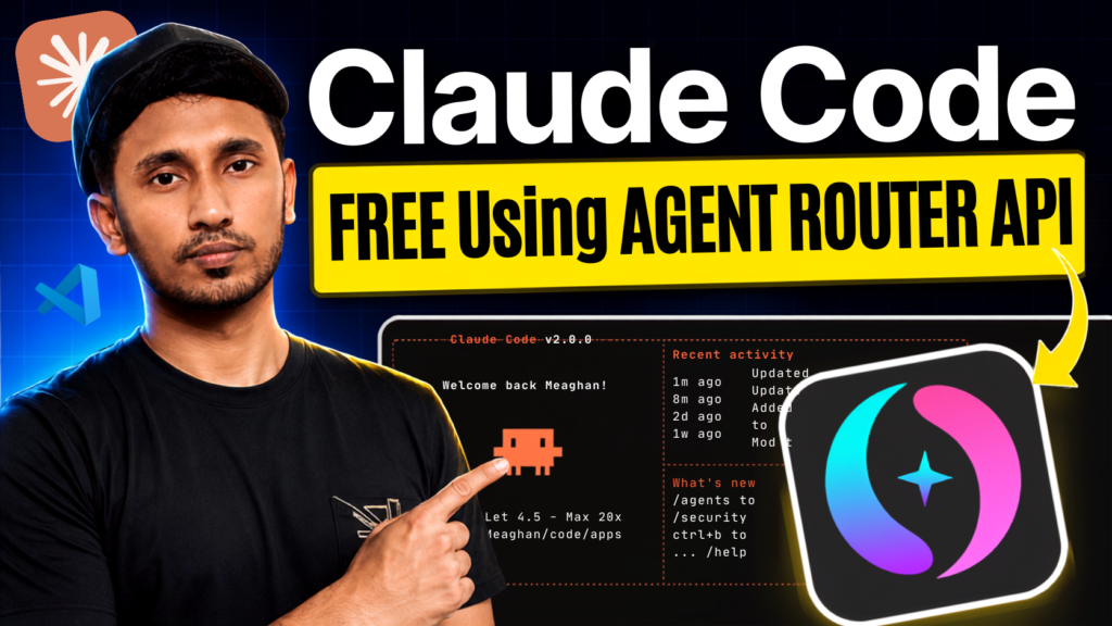 claude code free using agent router.